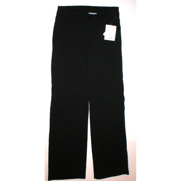 Womens Athleta 4 Black Pants Ponte Classic Zip Button Office Work New NWOT - Picture 3 of 9
